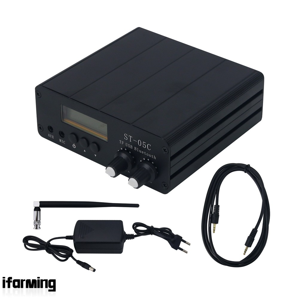 ST-05C 0.2W 77-108MHz Bluetooth TF Card Stereo FM Broadcast Transmitter+Antenna
