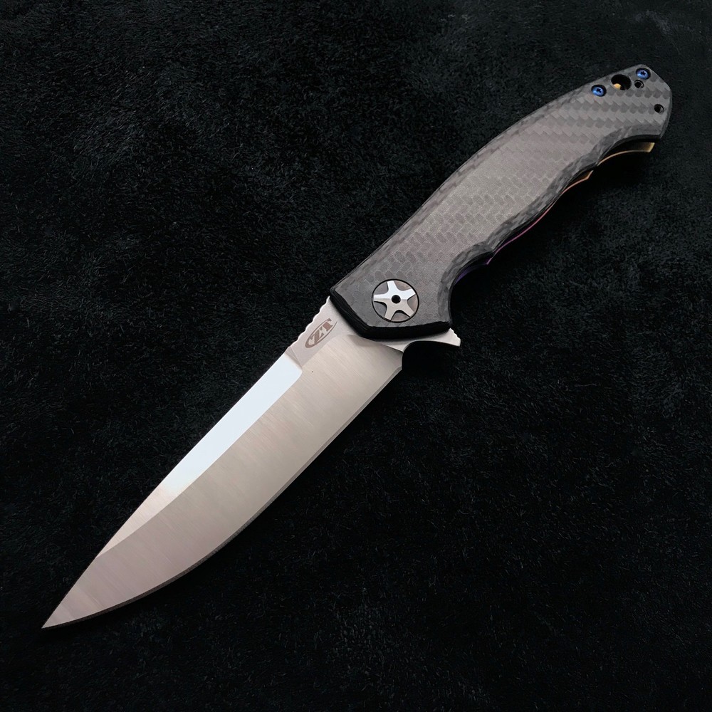 Zero Tolerance ZT 0452CF Plain Edge Folder BWL Flomascus Ano custom zt452cf