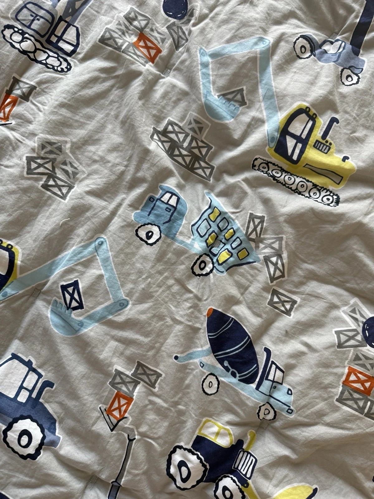 Pottery Barn Kids Construction Truck Sleeping Bag EUC Kids Bulldozer