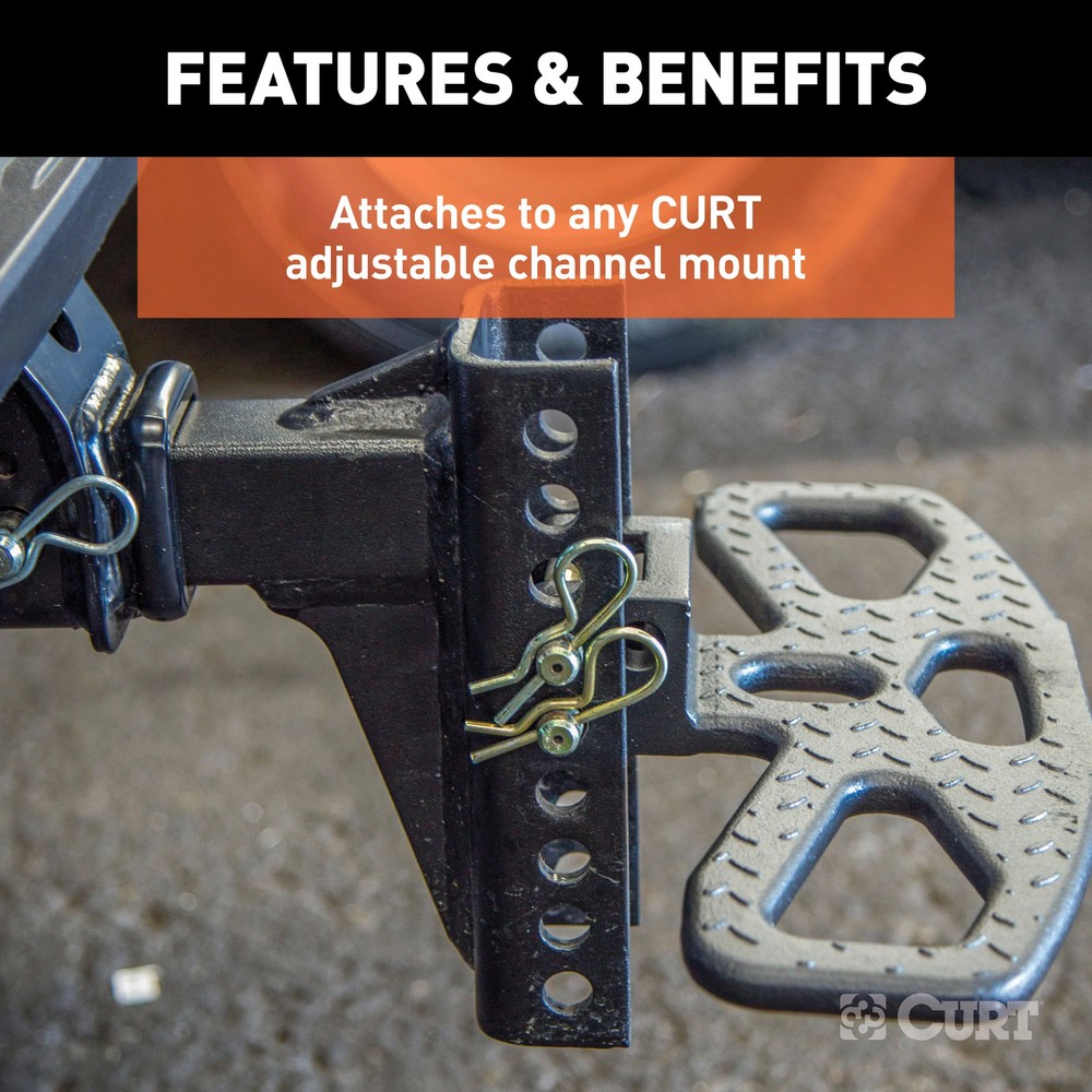 Curt Adjustable Channel Mount Hitch Step 45909