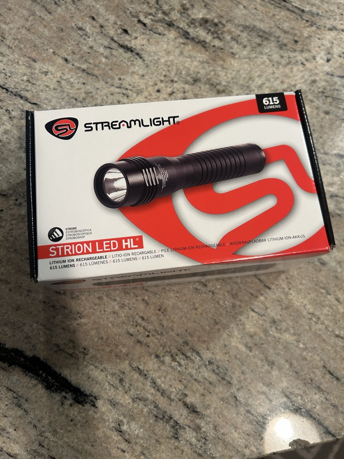 New Streamlight Strion LED HL flashlight with charging base,battery and cables