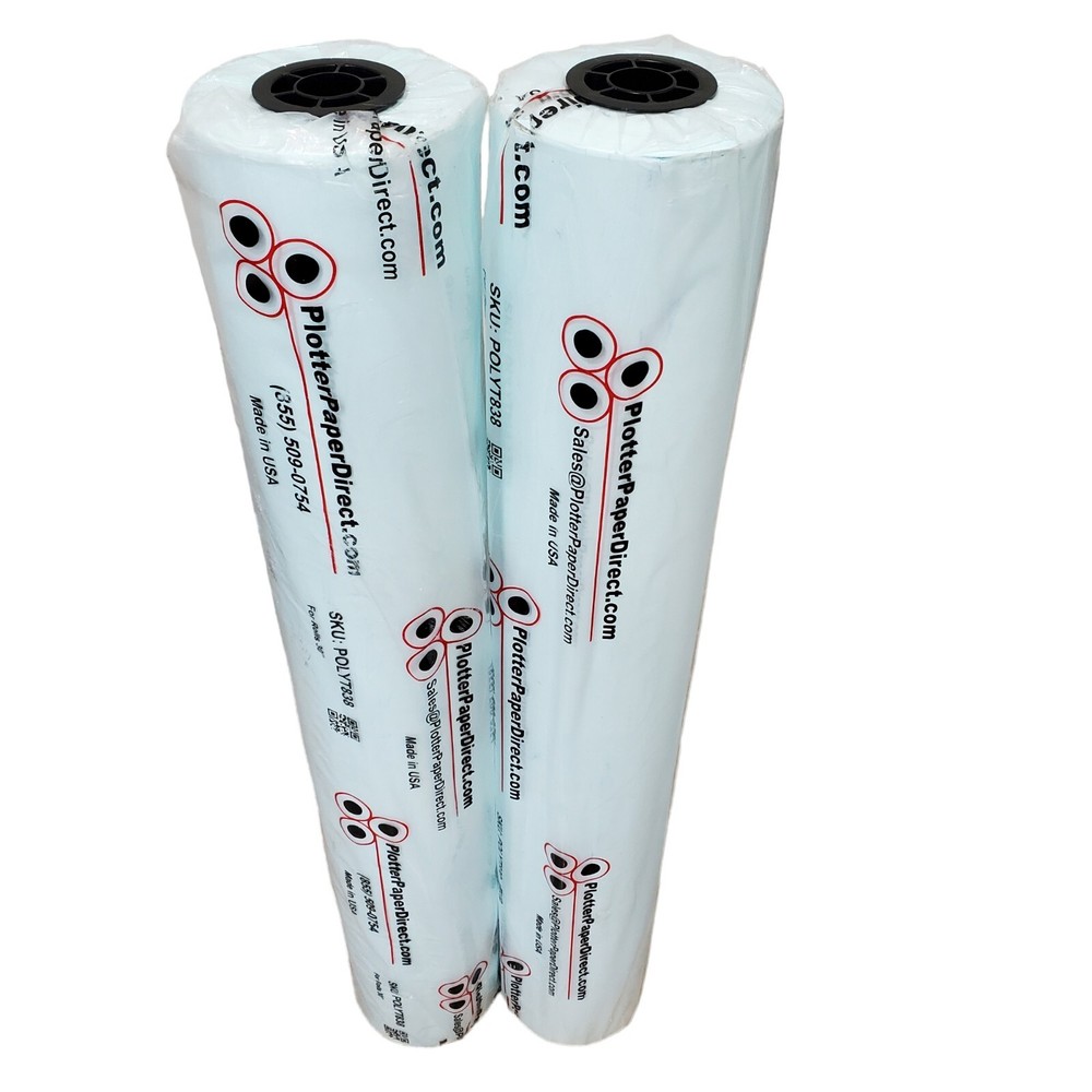 30'' X 300' ROLLS, 20 LB BLUE TINTED/COLORED BOND PLOTTER PAPER ON 2'' CORE