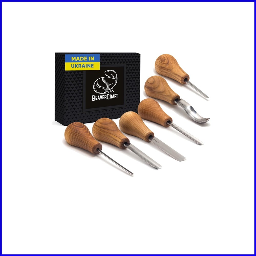 Complete Wood Carving Kit: Palm Gouges, Chisels & V-tools for Masterpieces=