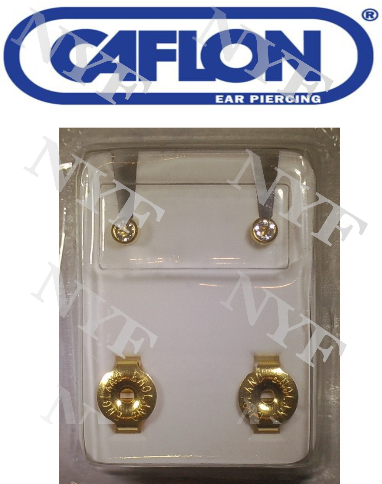 Ear Piercing Earring Studs 1 pr or 12 prs Caflon Studex Sterile Surgical Steel