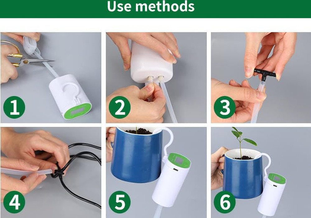 Automatic Plant Watering System with Digital Timer, DIY Drip Irrigation Kit for