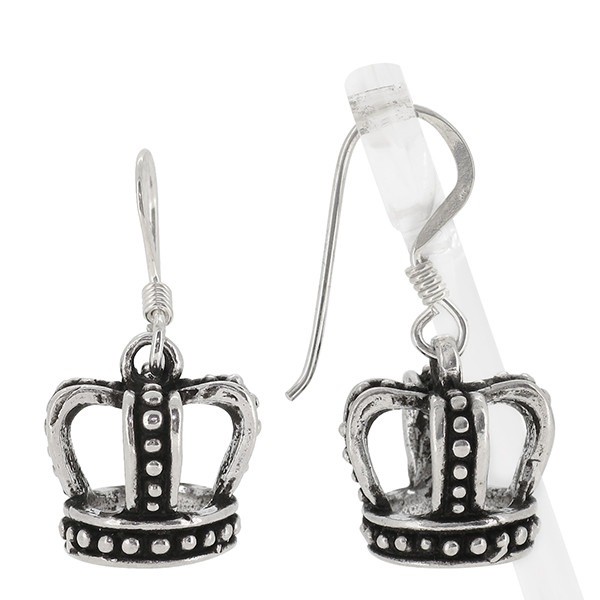 Crown Hook Silver Earring (Single)