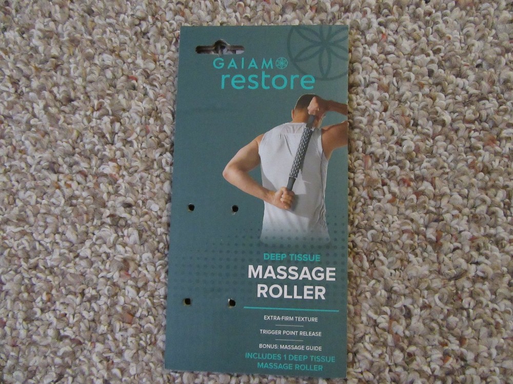 Gaiam Deep Tissue Massage Roller Extra Firm Texture Trigger Point Release