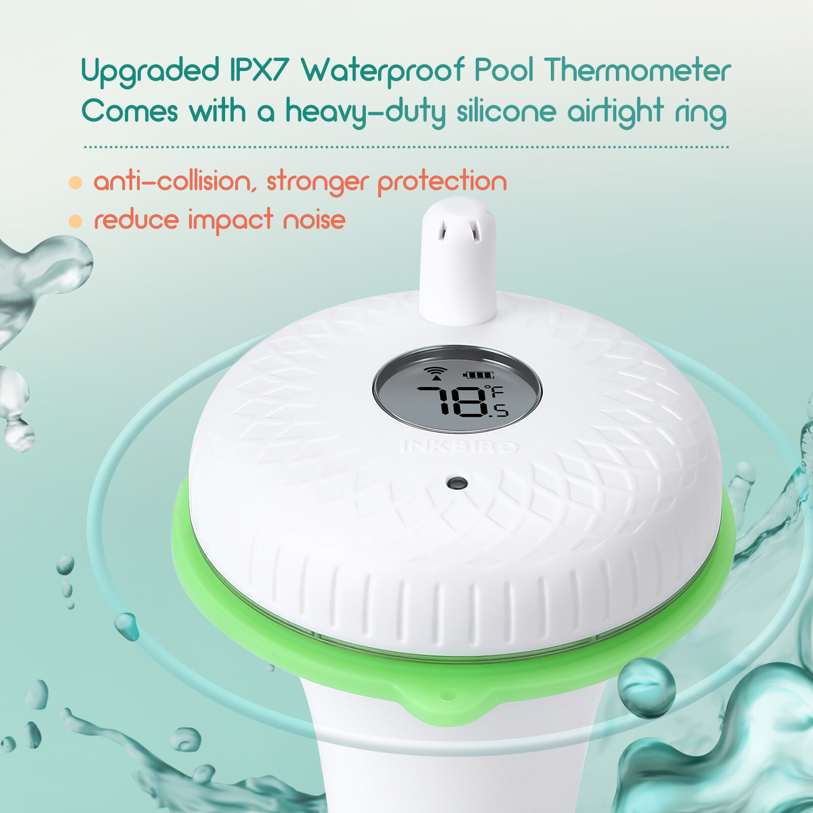 INKBIRD Floating Pool Thermometer Wi-Fi Gateway Combo Wireless App Control Ponds