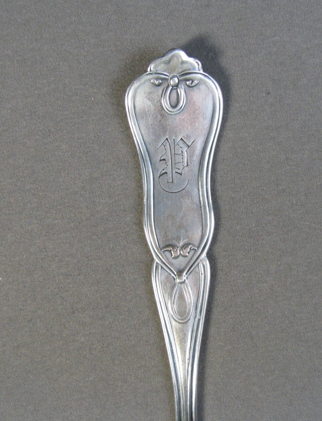 Antique Coin Silver Fluted Spoon J A MERRILL Portland, ME 1860s 26.4g #J4398