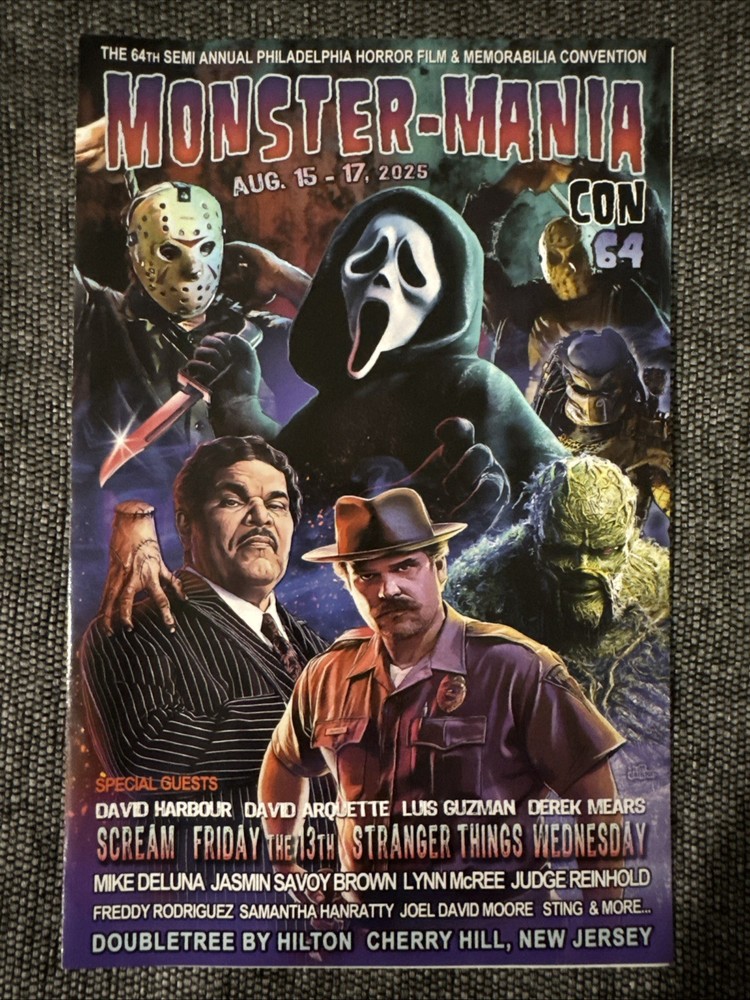 Monster Mania Con 64 Convention 2025 Program Jason Scream Stranger Things Horror