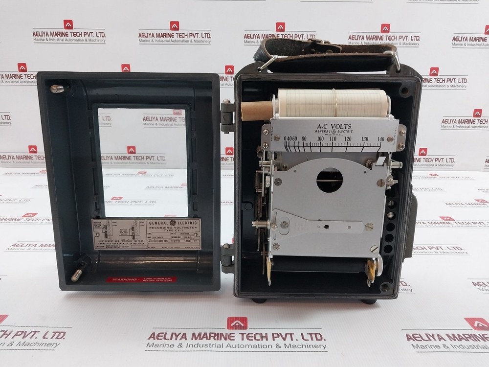 GENERAL ELECTRIC CF1VBK2-31N Recording Voltmeter 8CF1VBK2 0–140 / 280 VAC