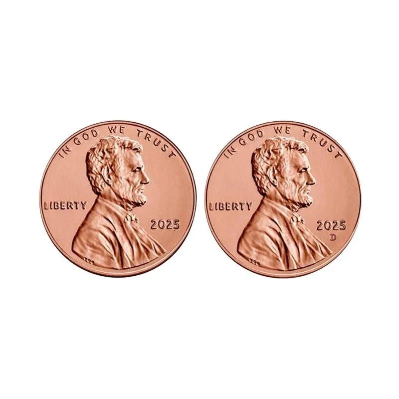 🎀 2025-D & P Lincoln Cent BU Coin Set.