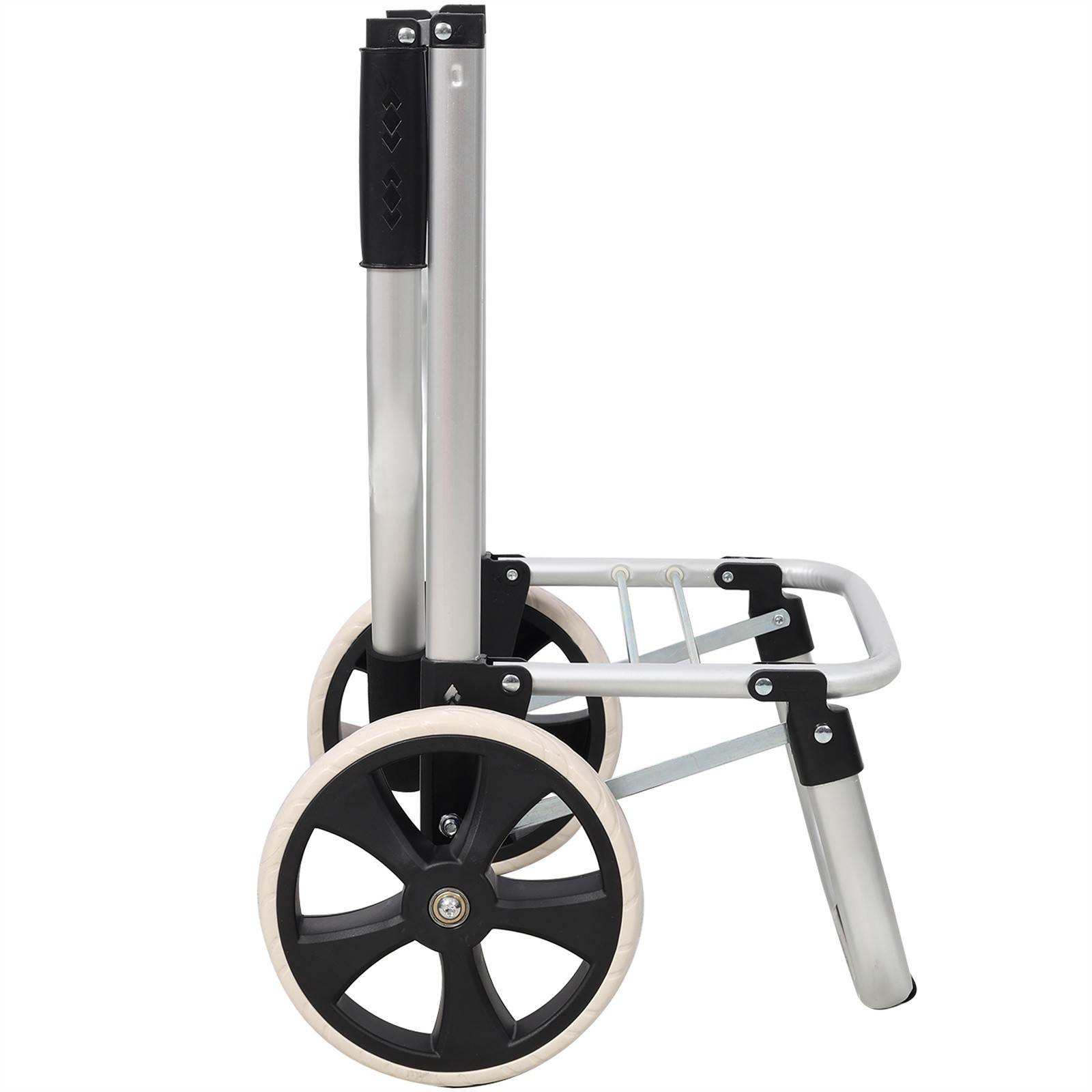 Trolley Dolly Foldable Shopping Grocery Cart with Wheels and Removable Bag