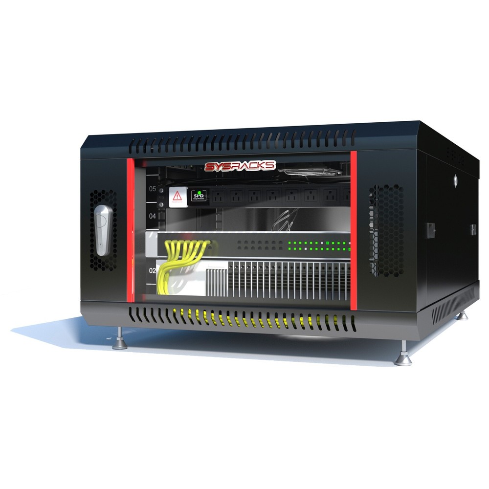 6U Sysracks Wall Mount IT Data Network Server Rack Cabinet Enclosure 18" Depth