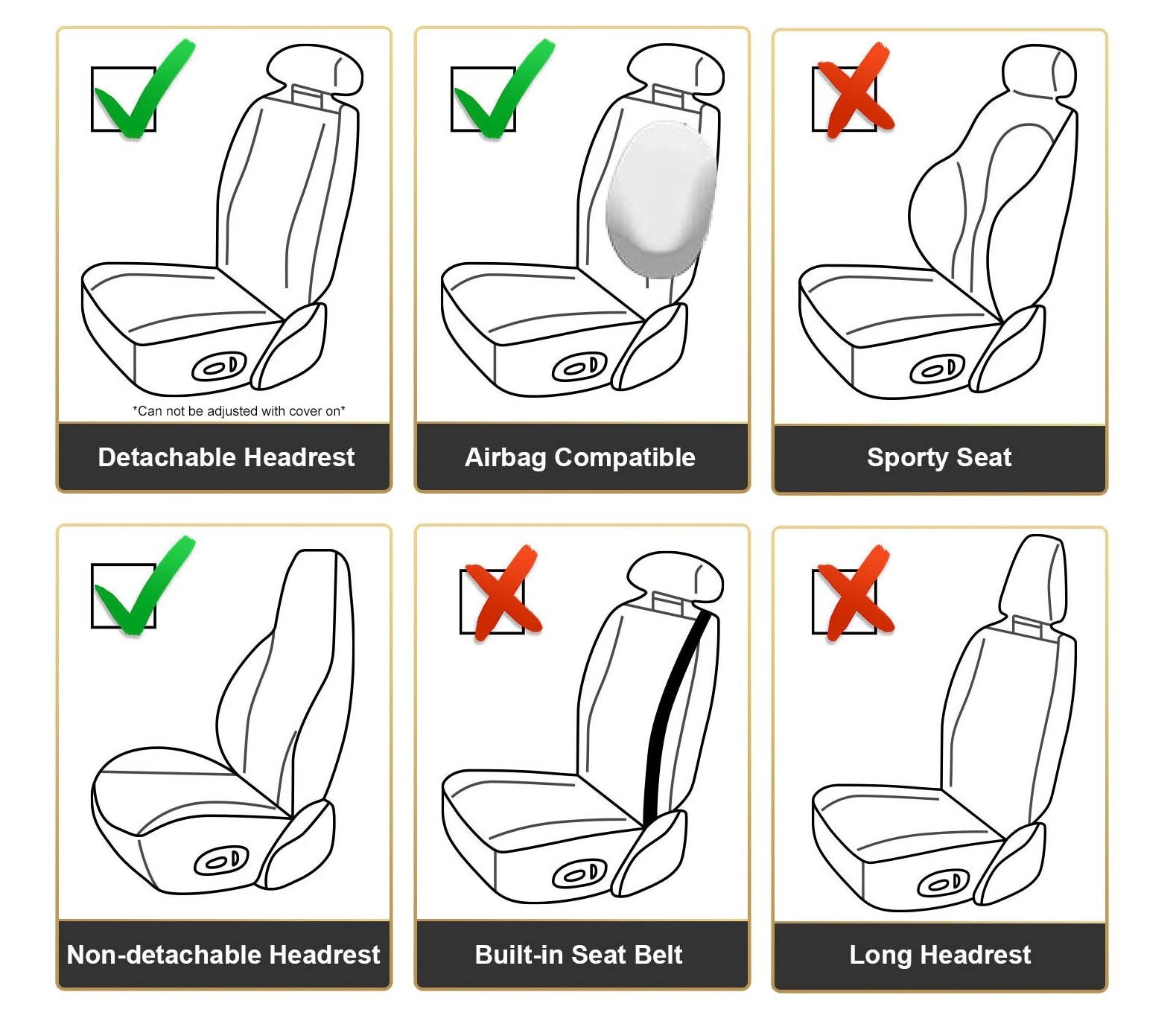 Australian Sheepskin Highback Seat covers GREY (1 Pair)