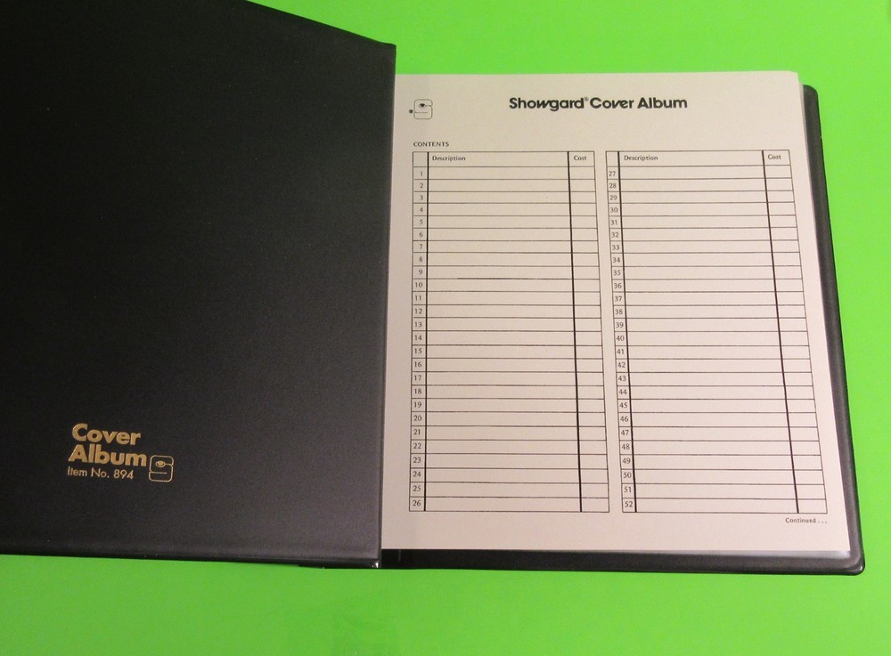 SHOWGARD #894 FDC / FIRST DAY COVER ALBUM - PLAIN BLACK - HOLDS 104 COVERS