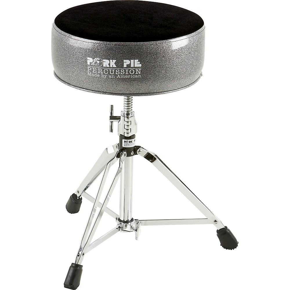 Pork Pie Round Drum Throne Black Sparkle