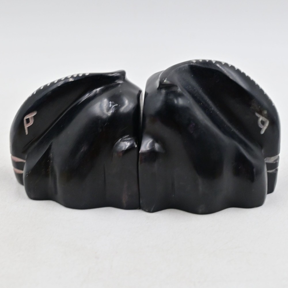 Soapstone Elephant Bookends Set Made In India