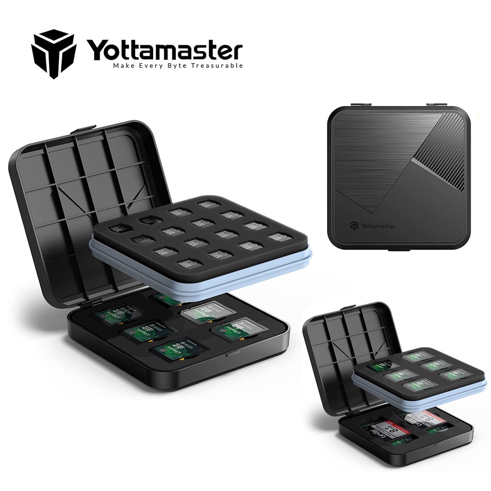 Yottamaster Memory Card Protection Case Holder Storage Fits Micro SD M.2 SSD CF