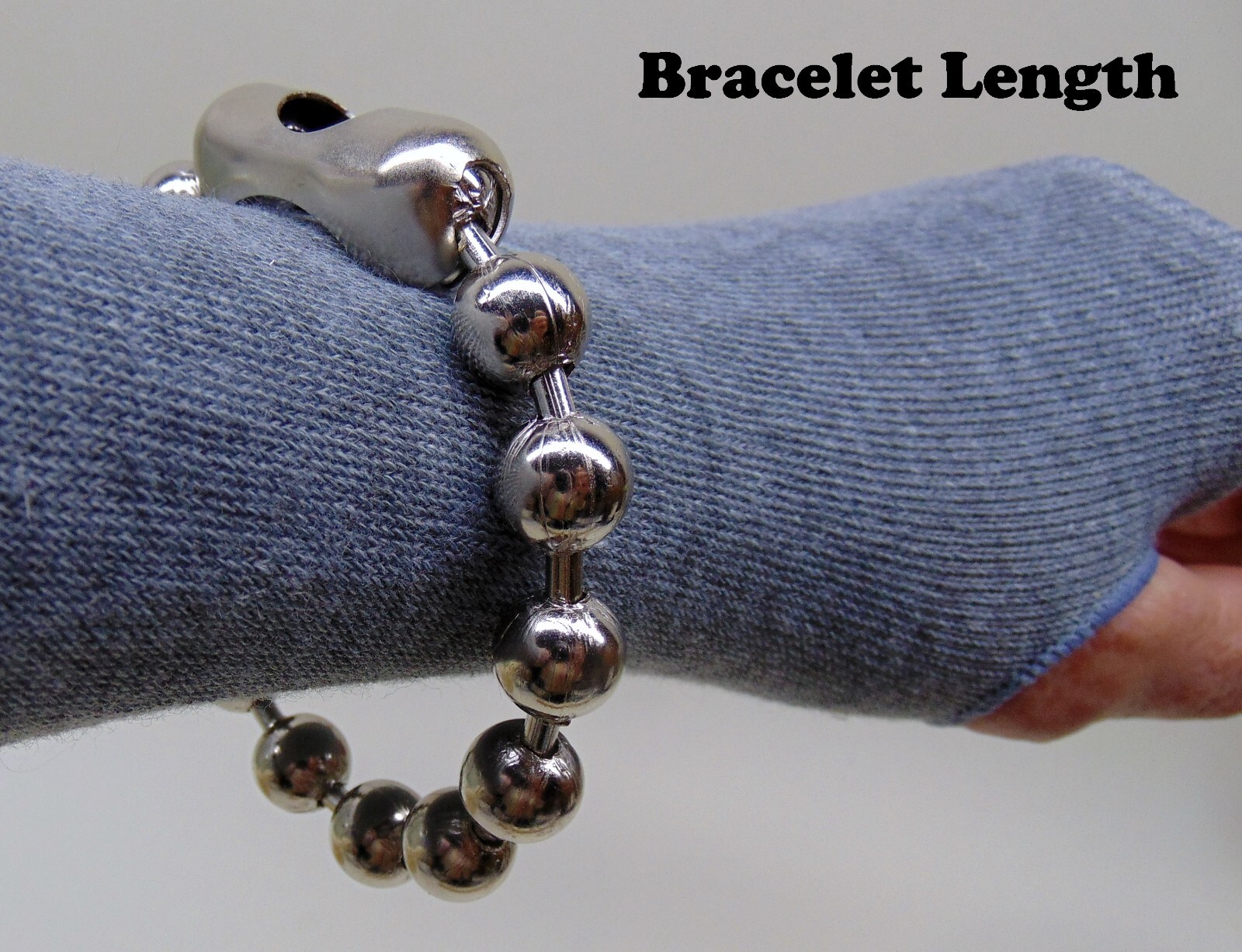 12mm #30 Steel BALL CHAIN NECKLACE or Bracelet Goth Punk 1/2" BEADS Pick Length