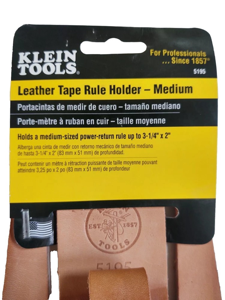 Leather Tape Measure Holder Holster, Klein Tools #5195, Medium