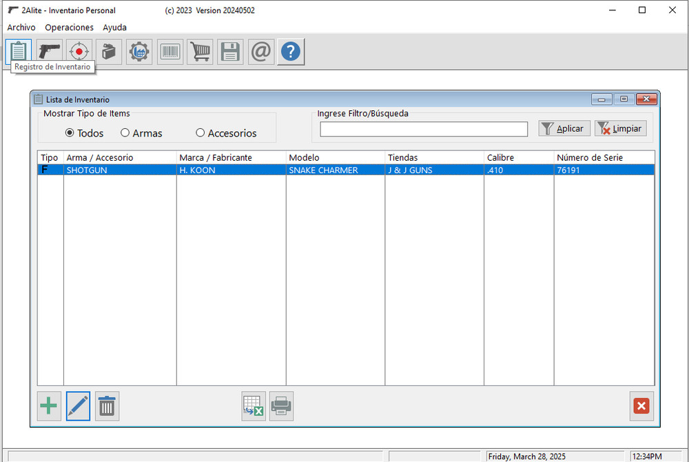 Hunter's Inventory Accessories Software w/ photos, notes & reports (.pdf/.xls)