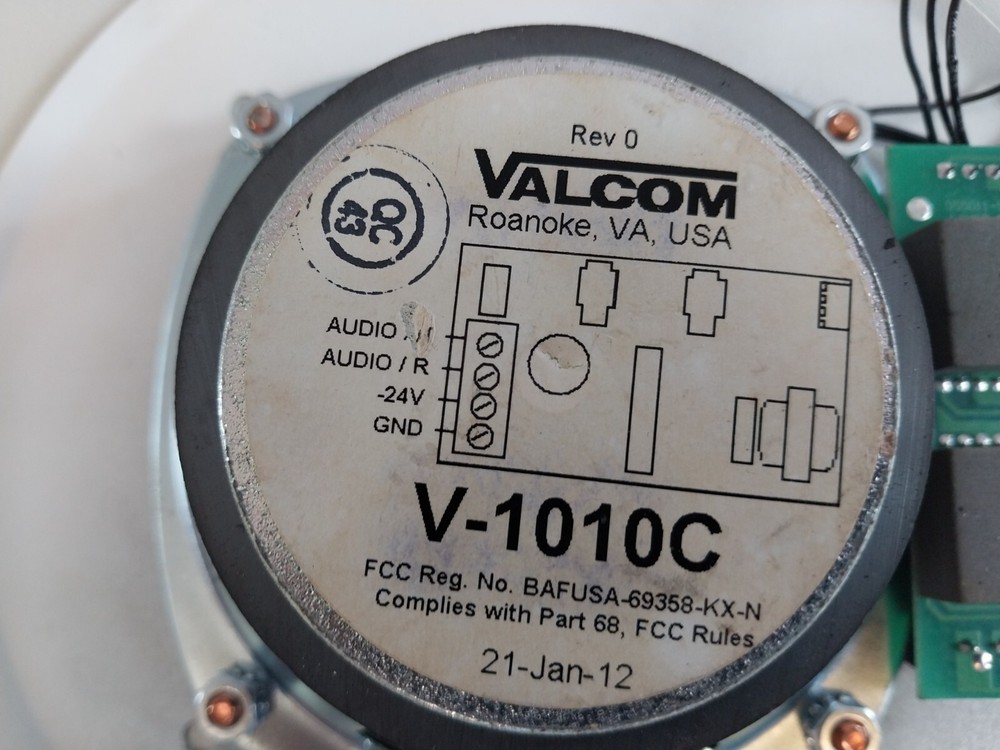 Valcom v-1010c rev 0 ceiling speaker 24v