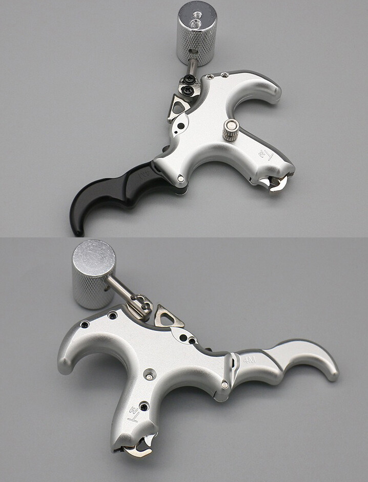 Compound Bow Archery Release Aid 3 4 Finger Grip Thumb Caliper Trigger Hunting