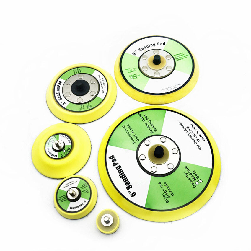 1" - 6" DA Sanding Backing Pad Hook Loop Backing Backer with M6 / M8 Male Thread