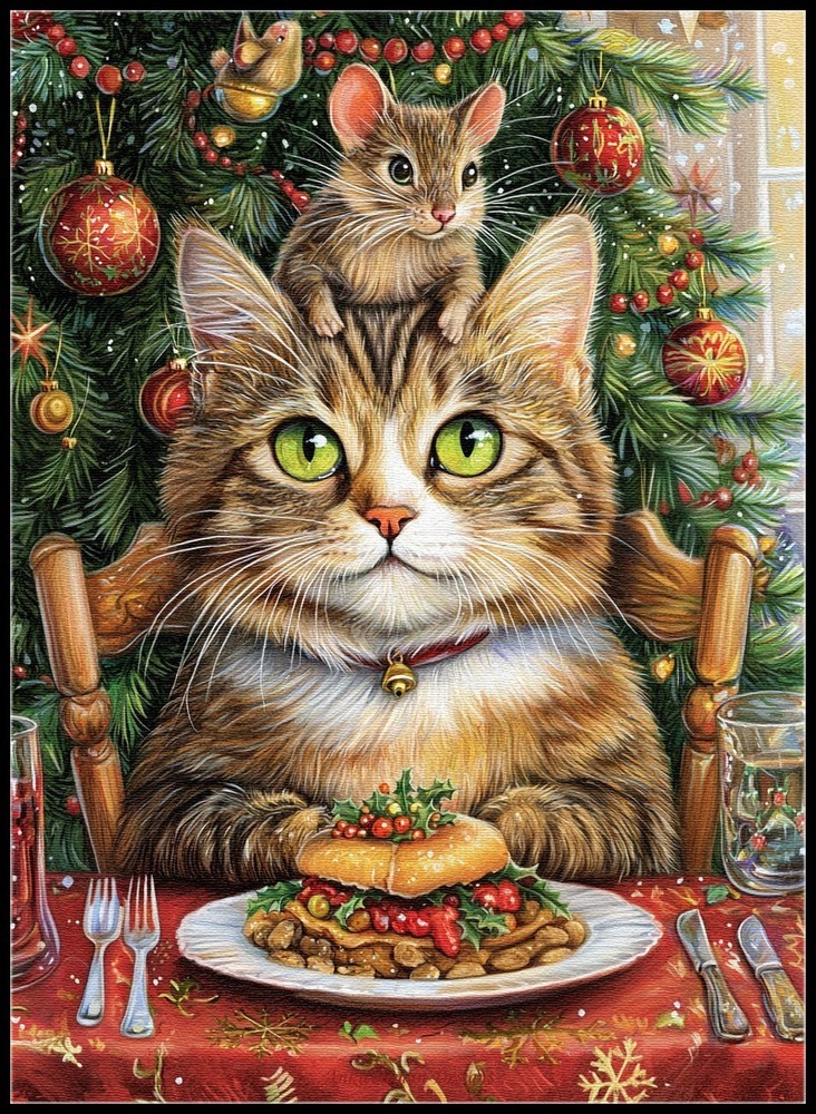 Christmas Dinner 2 - Chart Counted Cross Stitch Patterns Needlework DMC Color