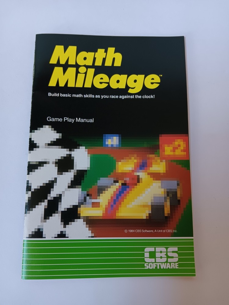 Commodore 64 Math Mileage Computer Game Tested/Works CBS Software