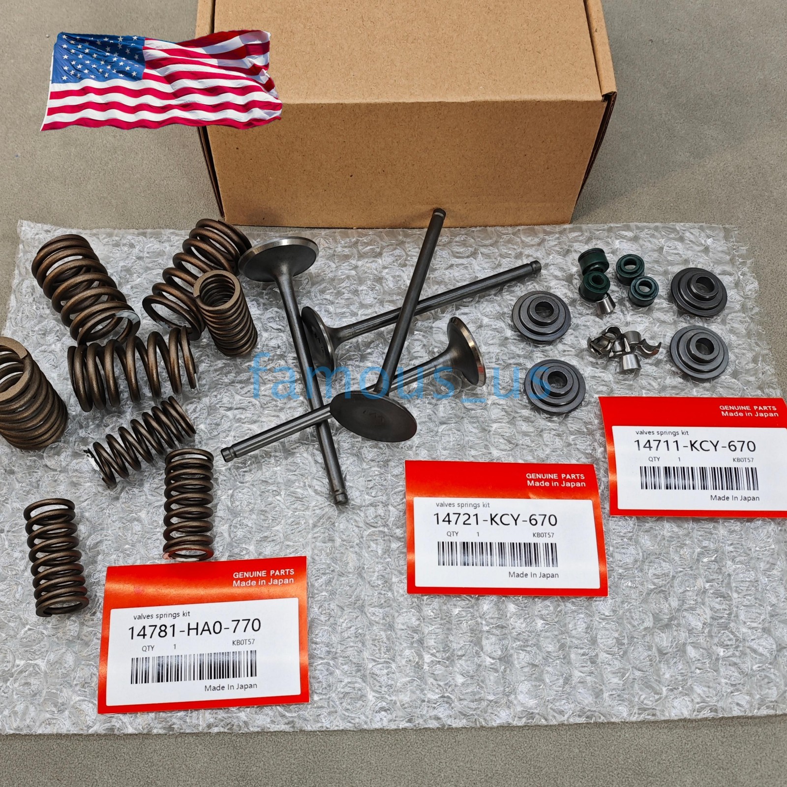 OEM! Head Intake & Exhaust Valves Seals Springs For Honda TRX400EX 400EX