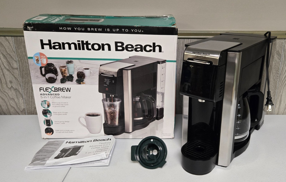 Hamilton Beach FlexBrew Advanced 12 Cup Drip & Single Serve Kcup Coffee Maker