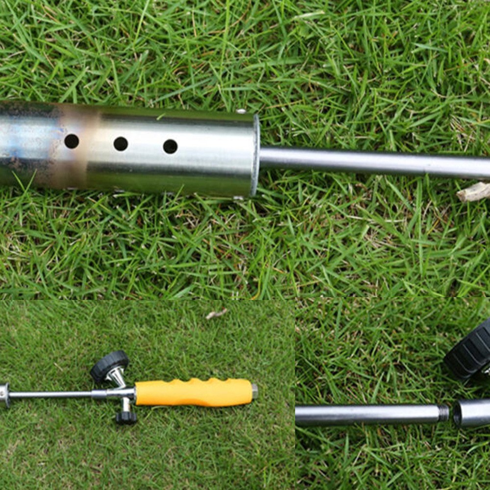 Detachable Long Arm Weed Torch Propane Burner Terminator Flame Control Valve US