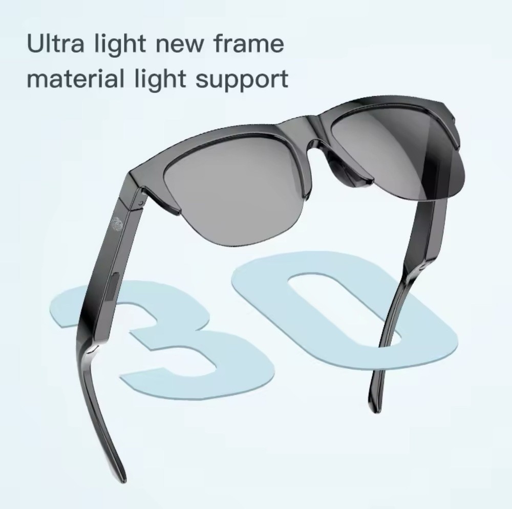 Touch Base Intelligent Bluetooth Galsses With Bone Conduction