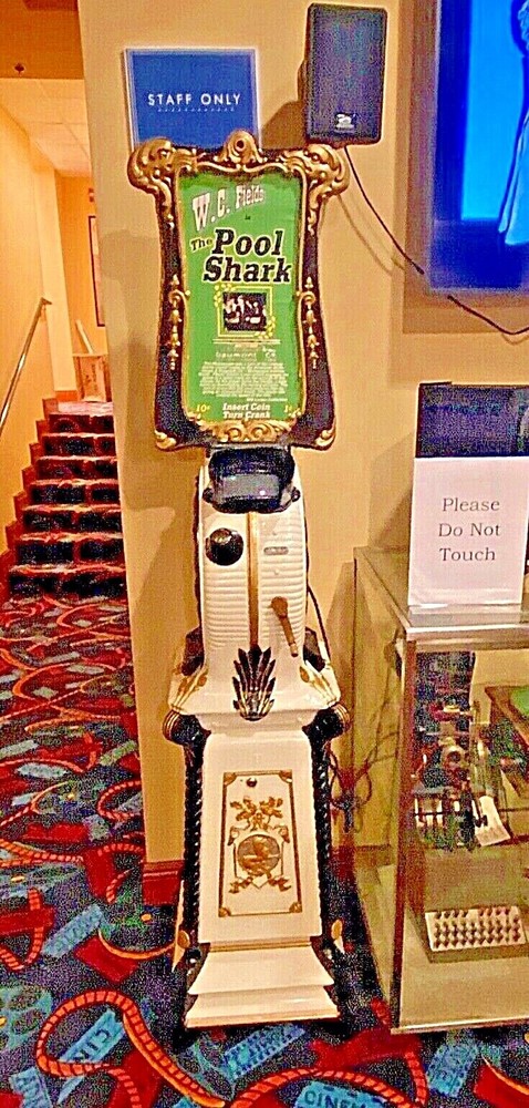 Mutoscope Clamshell Arcade Machine Circa 1898-W.C Fields The. "Pool Sharks"
