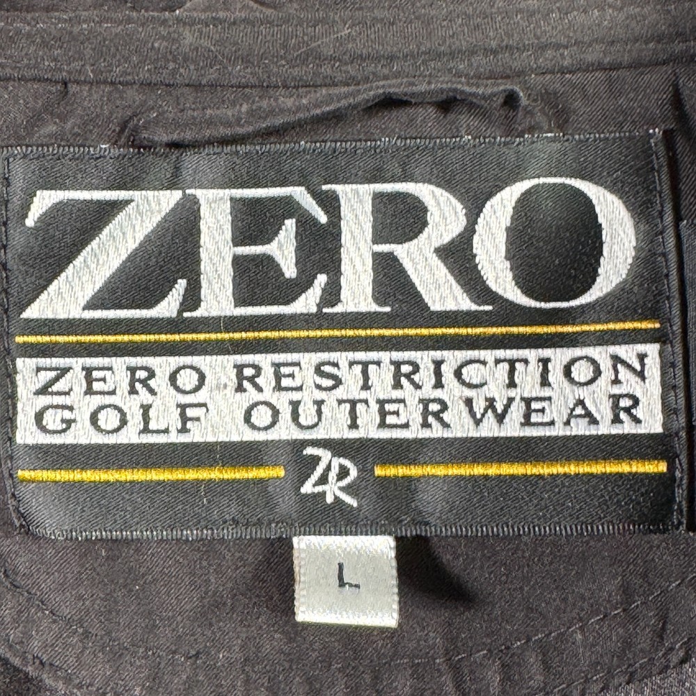 Zero Restriction Windbreaker Mens L Black Pullover 1/4 Snap Long Sleeve Golf