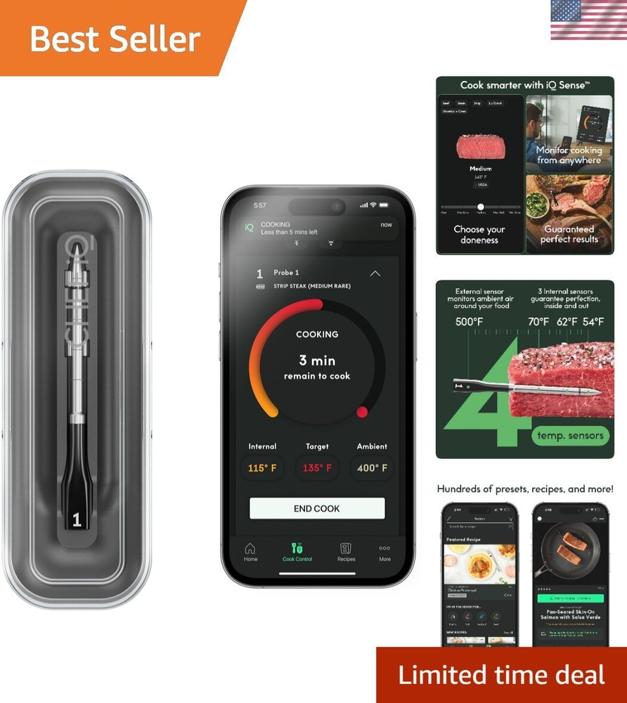 Sense Smart Wireless Meat Thermometer - Bluetooth Precision for Perfect Cooking