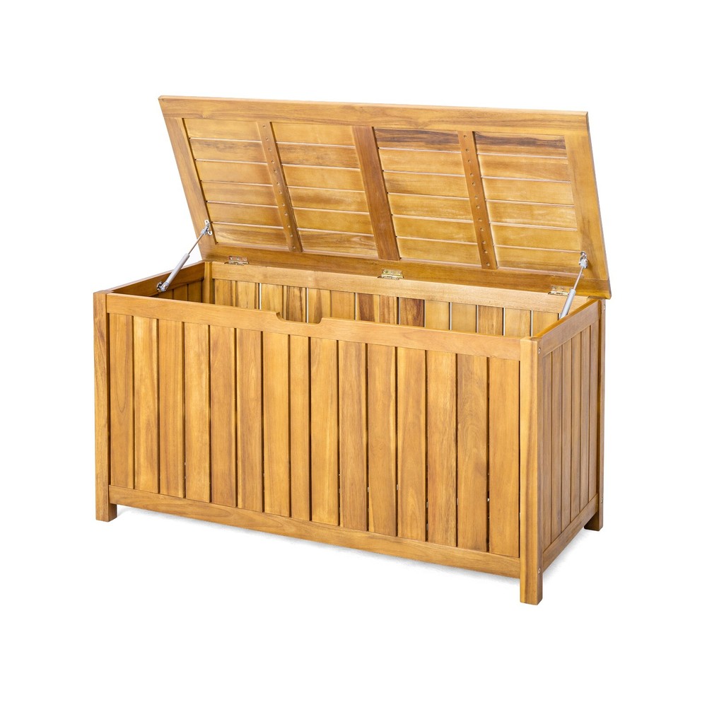 100 Gallons Acacia Wood Storage Deck Box