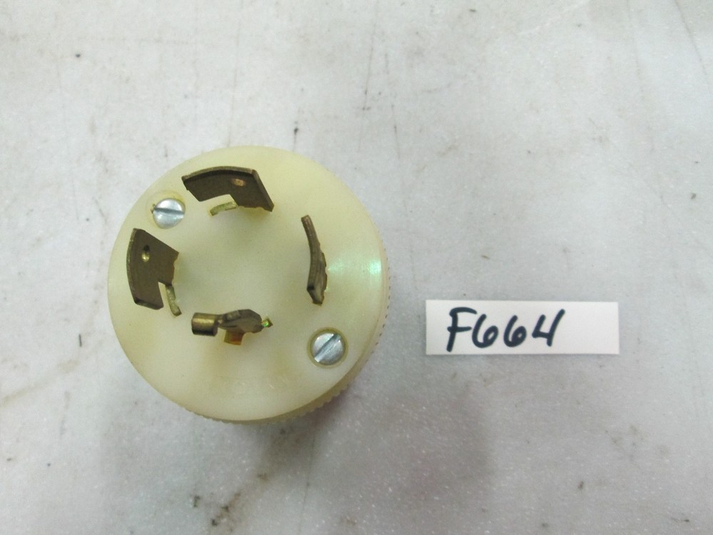 Bryant Nylon Four Prong Plug Turn & Pull 20A 250V 10A 600V (New)