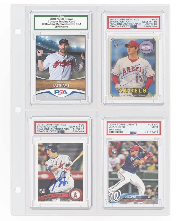 Graded Card Slab Binder Pages for Storage & Display (Card & Case Not Include)