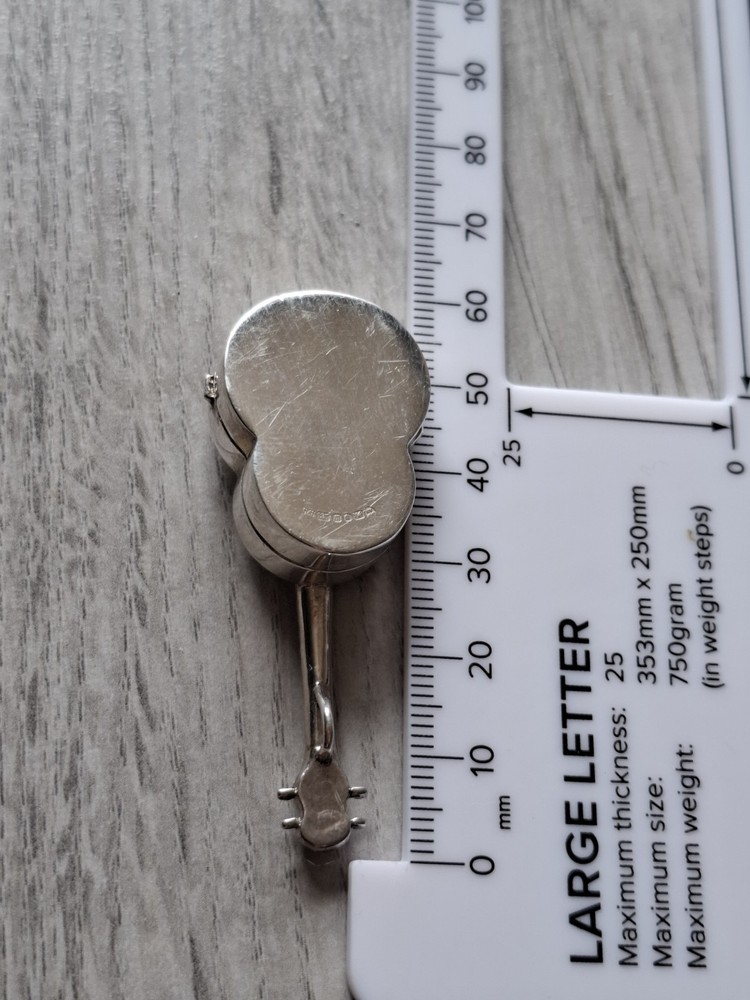 Vintage Sterling Silver Snuff Box Pendant