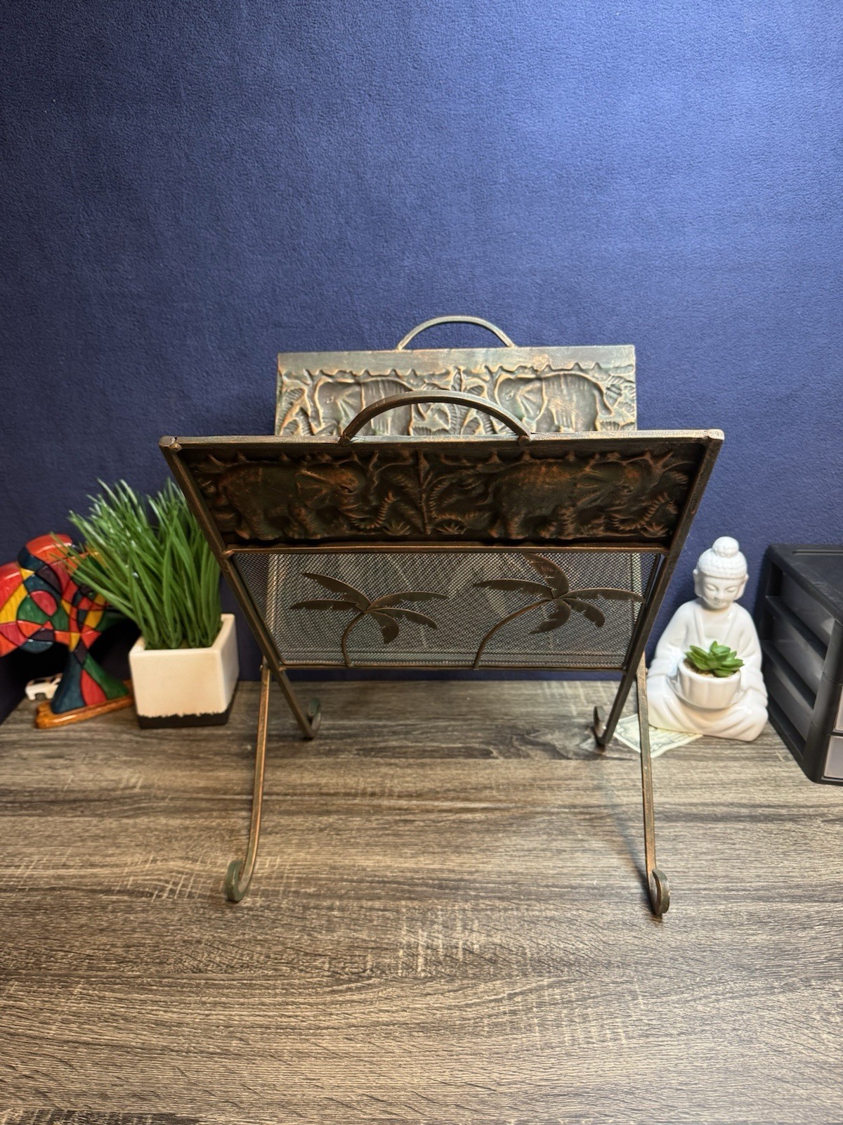 Decorative Metal Fireplace Log Holder Stand – Firewood Rack Indoor