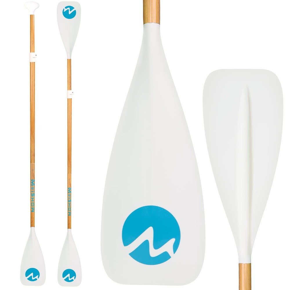 MoiShow SUP Paddle Board Adjustable 4-Piece Floating Paddleboard Paddle Oar