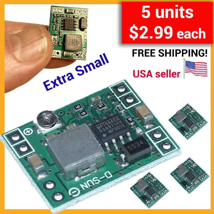 **5 units** DC-DC 3A Buck Adjustable Step-down Power Supply Converter Module