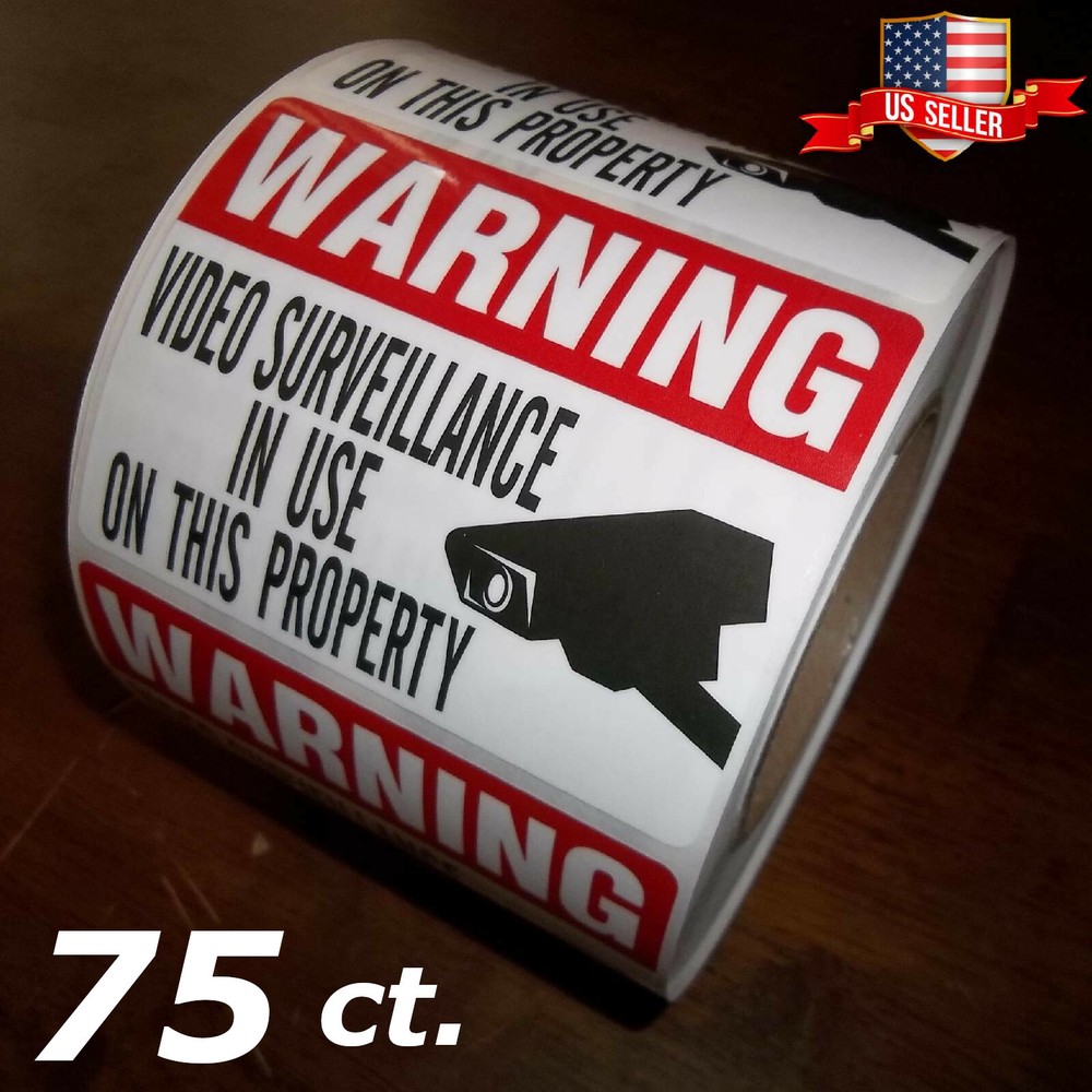 BULK HOME SECURITY SURVEILLANCE VIDEO CAMERA SYSTEM WINDOW WARNING STICKER DECAL