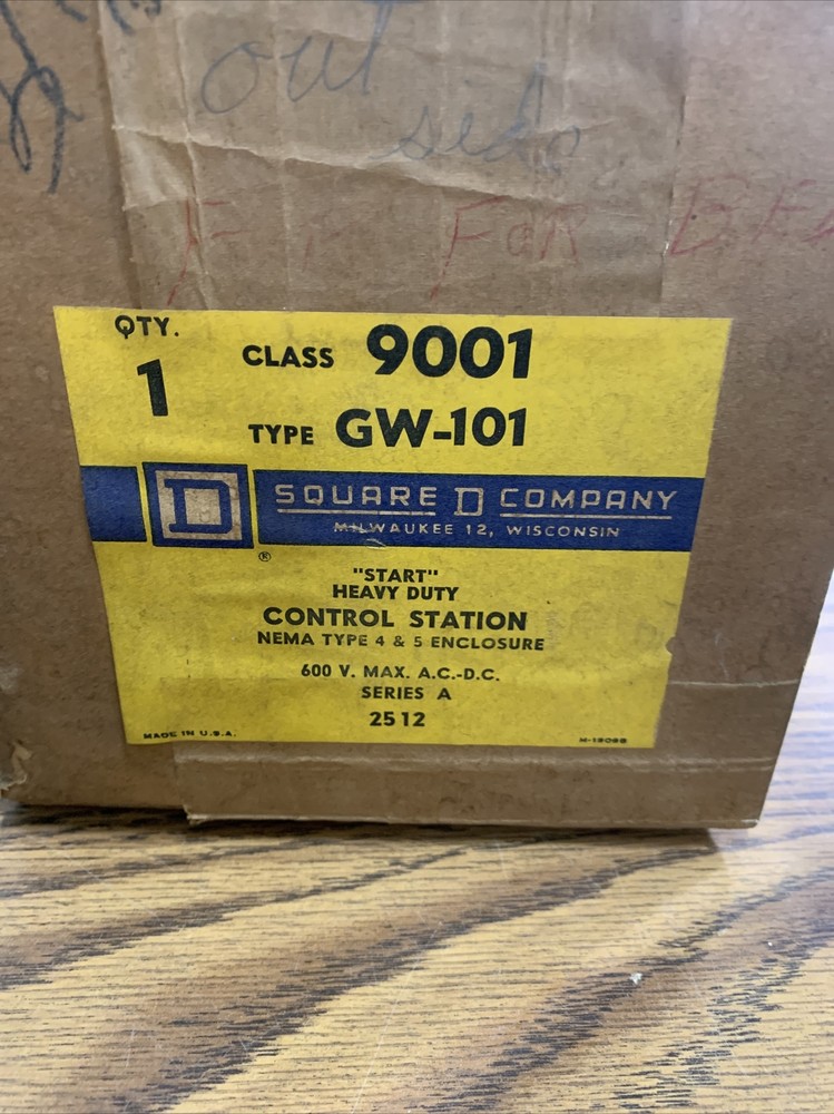 SQUARE D 9001-GW-101 CONTROL STATION