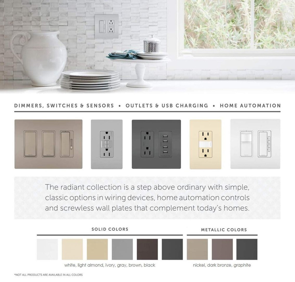 Legrand radiant Adjustable LED Night Light Outlet, Nightlight Electrical Outl...