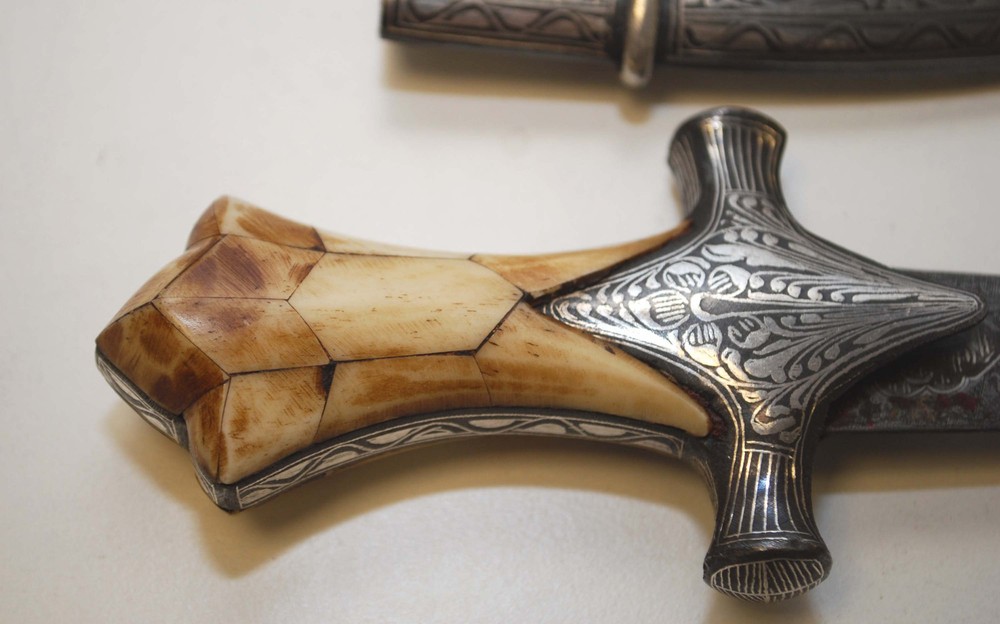 Vintage Indian Dagger with Bone Handle