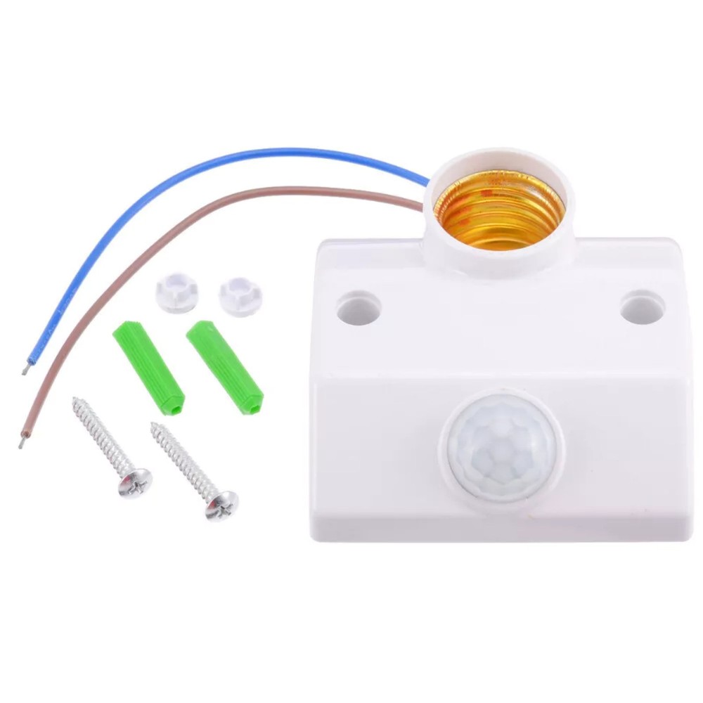 AC110-240V Auto Human Motion Sensor Detector Bulb Light Lamp Base Holder